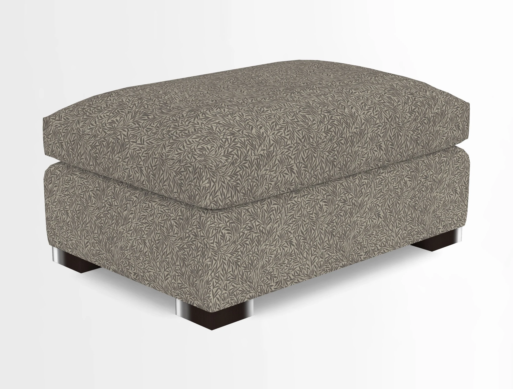 Wadenhoe Storage Footstool in Two Tone Plain Biscuit
