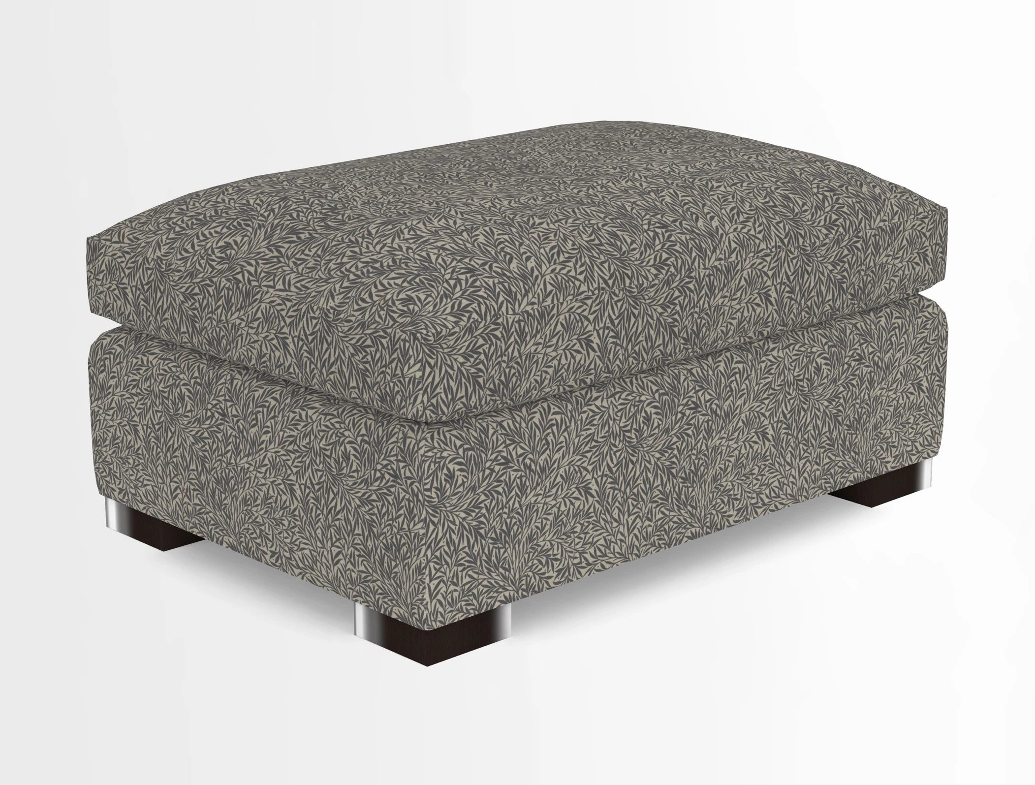 Wadenhoe Storage Footstool in Two Tone Plain Biscuit
