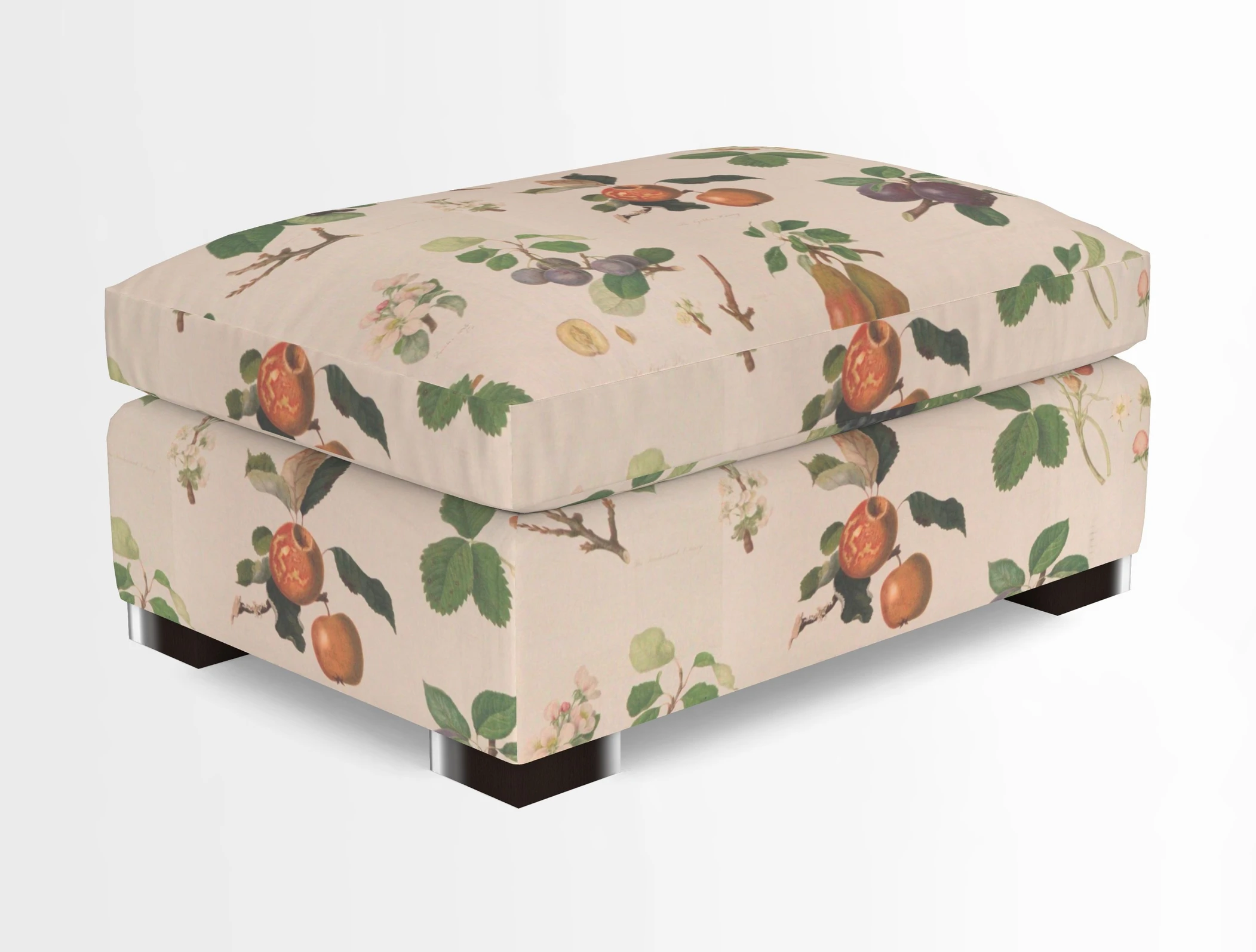 Wadenhoe Storage Footstool in Two Tone Plain Biscuit