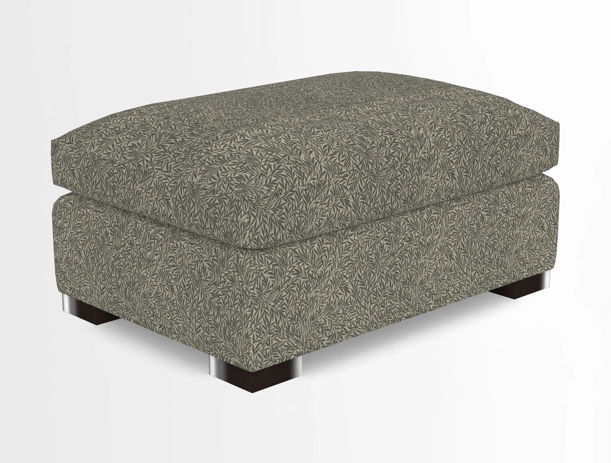 Wadenhoe Storage Footstool in Two Tone Plain Biscuit