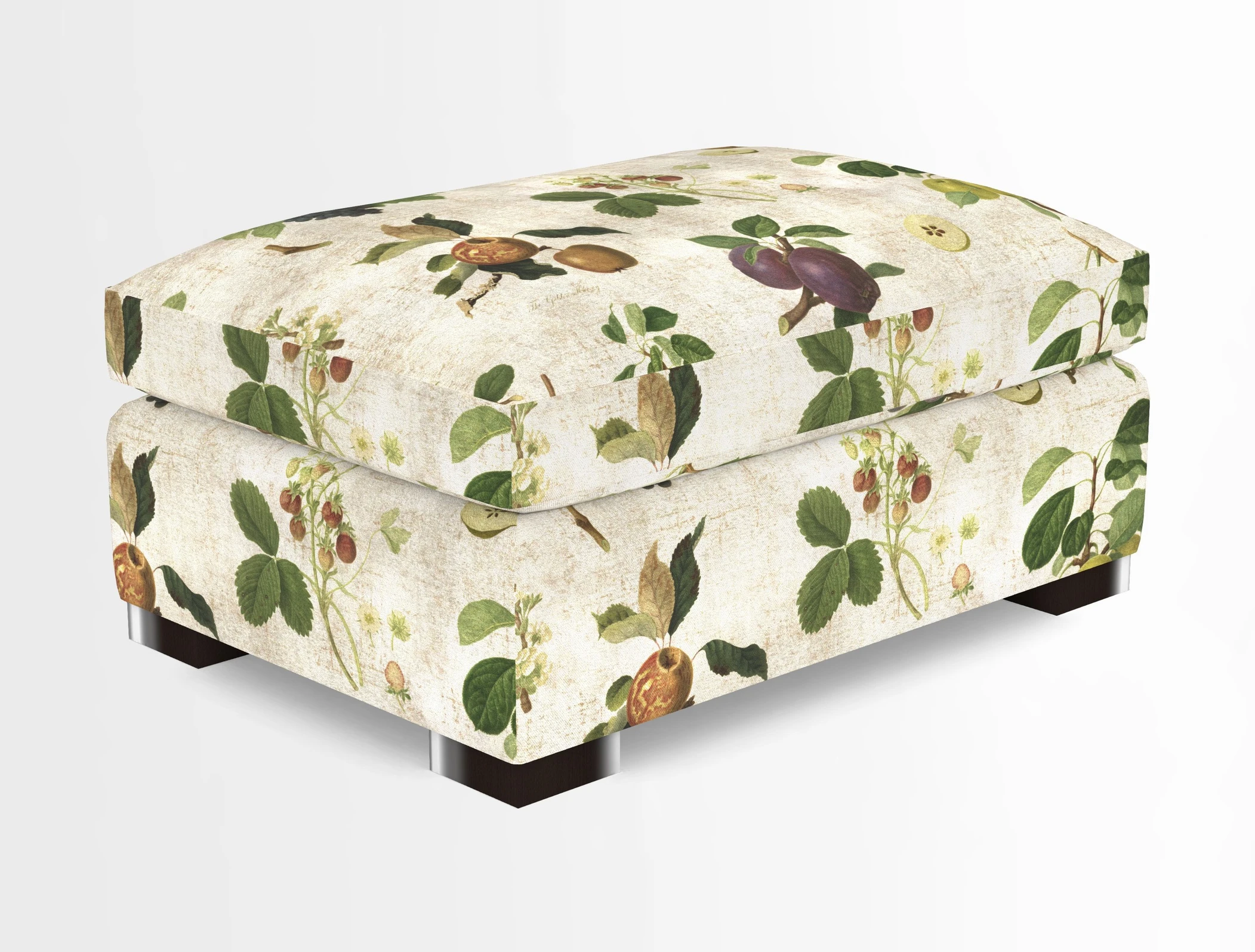 Wadenhoe Storage Footstool in Two Tone Plain Biscuit
