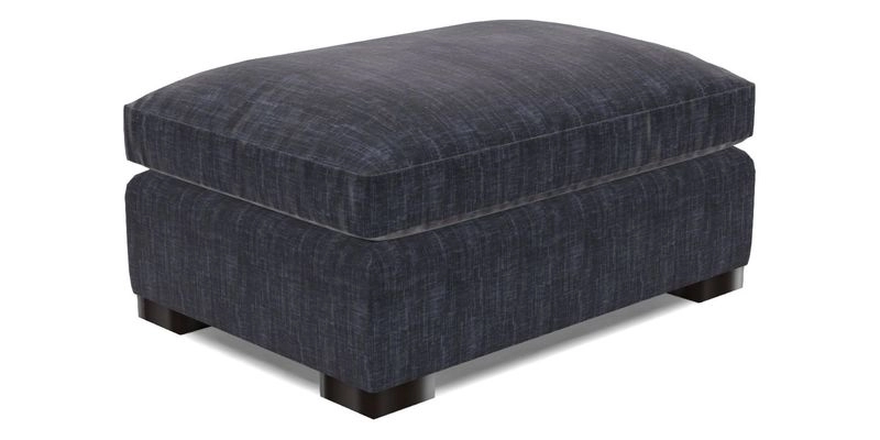 Wadenhoe Storage Footstool in Two Tone Plain Biscuit