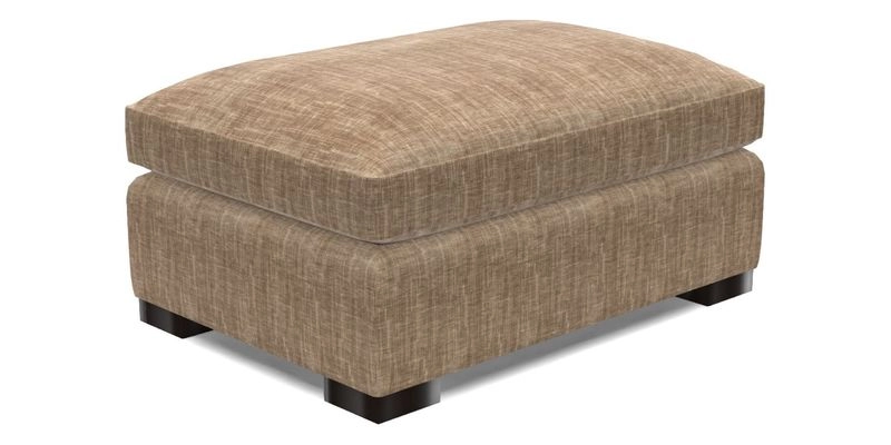 Wadenhoe Storage Footstool in Two Tone Plain Biscuit