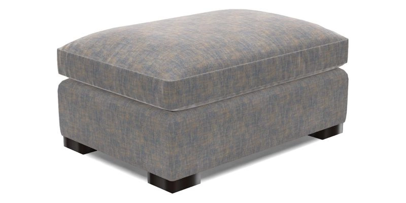 Wadenhoe Storage Footstool in Two Tone Plain Biscuit