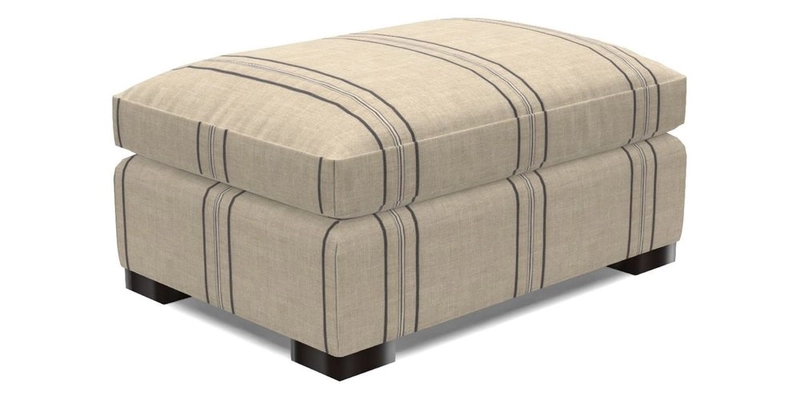 Wadenhoe Storage Footstool in Two Tone Plain Biscuit
