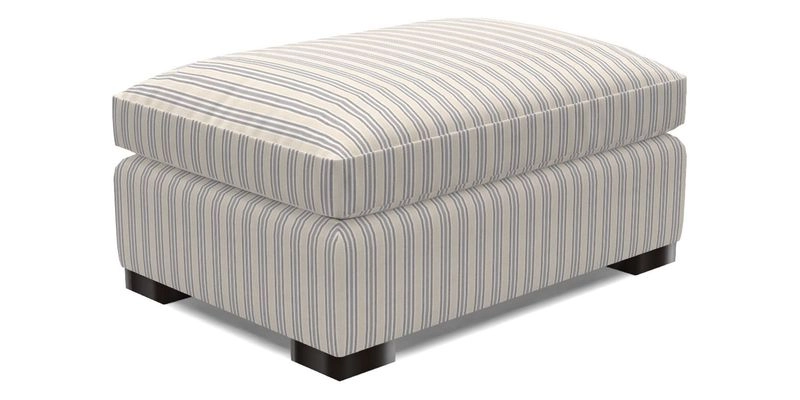 Wadenhoe Storage Footstool in Two Tone Plain Biscuit