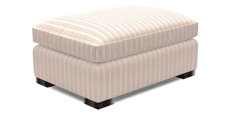 Wadenhoe Storage Footstool in Two Tone Plain Biscuit