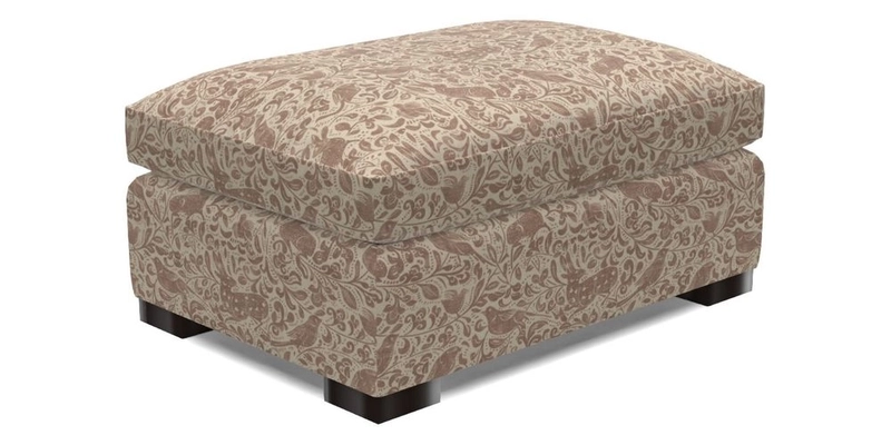 Wadenhoe Storage Footstool in Two Tone Plain Biscuit