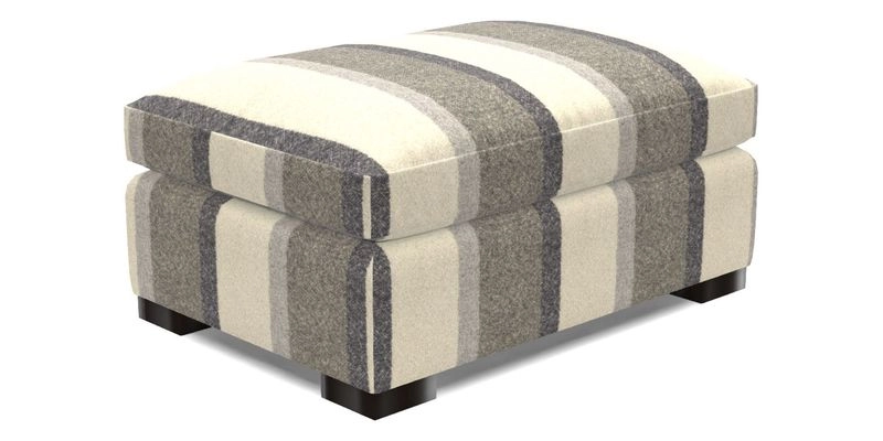 Wadenhoe Storage Footstool in Two Tone Plain Biscuit