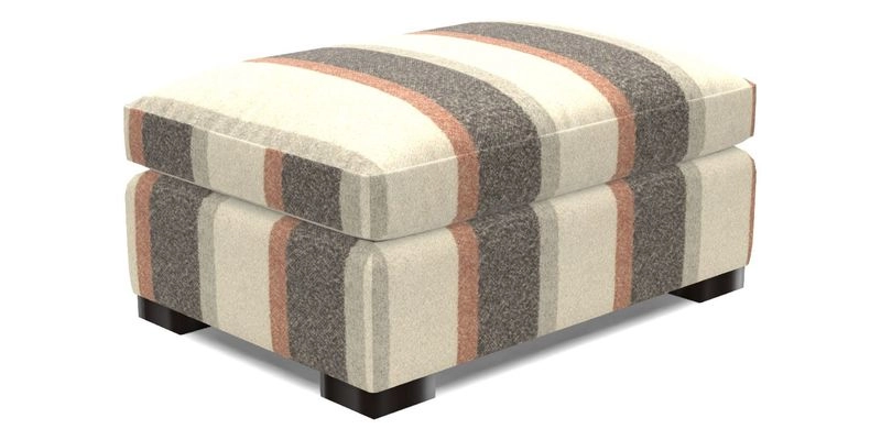 Wadenhoe Storage Footstool in Two Tone Plain Biscuit