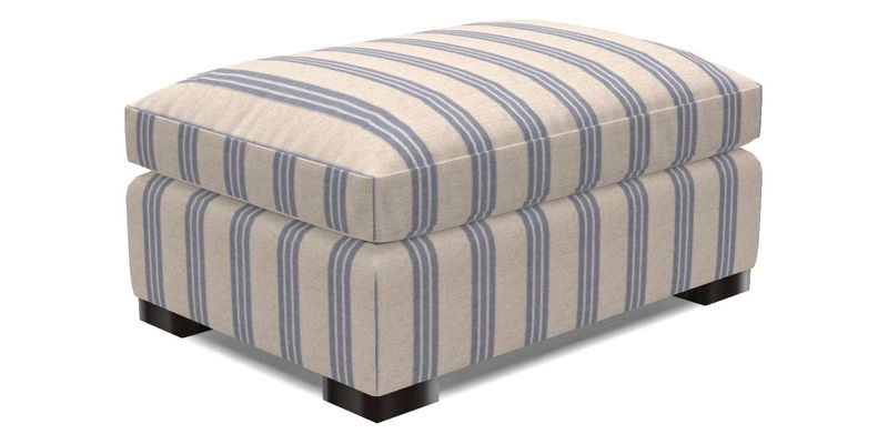 Wadenhoe Storage Footstool in Two Tone Plain Biscuit