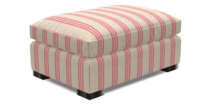 Wadenhoe Storage Footstool in Two Tone Plain Biscuit