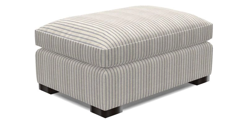 Wadenhoe Storage Footstool in Two Tone Plain Biscuit