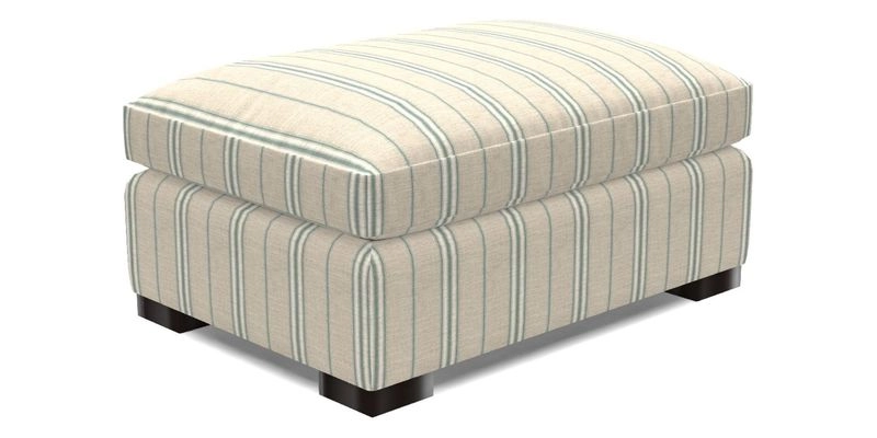 Wadenhoe Storage Footstool in Two Tone Plain Biscuit