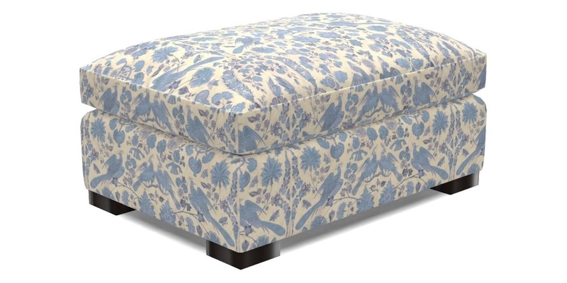 Wadenhoe Storage Footstool in Two Tone Plain Biscuit