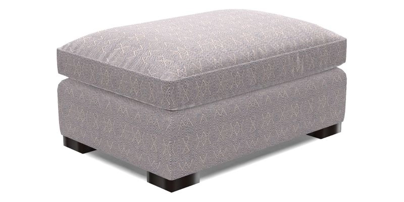 Wadenhoe Storage Footstool in Two Tone Plain Biscuit