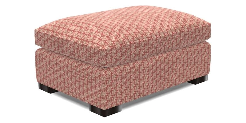 Wadenhoe Storage Footstool in Two Tone Plain Biscuit