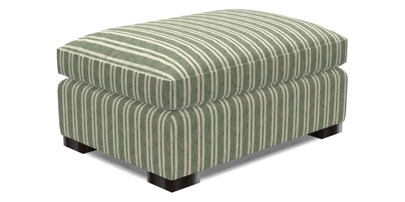 Wadenhoe Storage Footstool in Two Tone Plain Biscuit