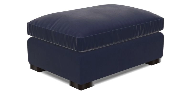 Wadenhoe Storage Footstool in Two Tone Plain Biscuit