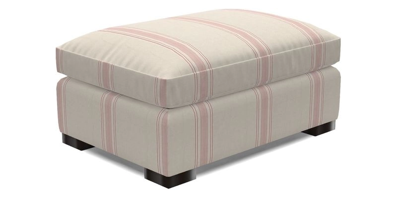 Wadenhoe Storage Footstool in Two Tone Plain Biscuit