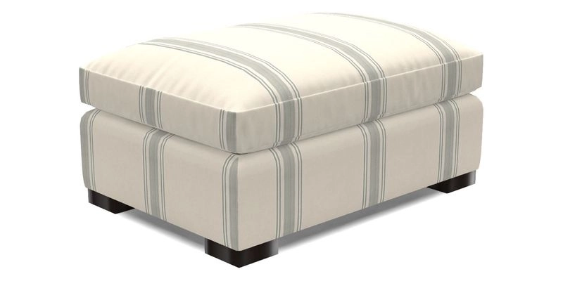Wadenhoe Storage Footstool in Two Tone Plain Biscuit