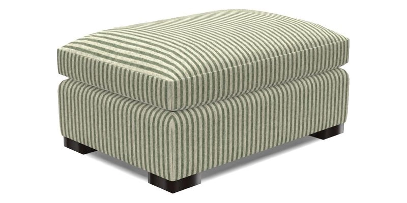 Wadenhoe Storage Footstool in Two Tone Plain Biscuit