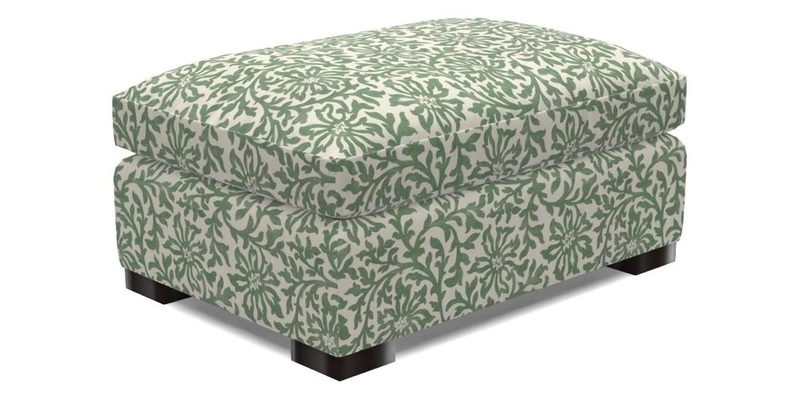 Wadenhoe Storage Footstool in Two Tone Plain Biscuit