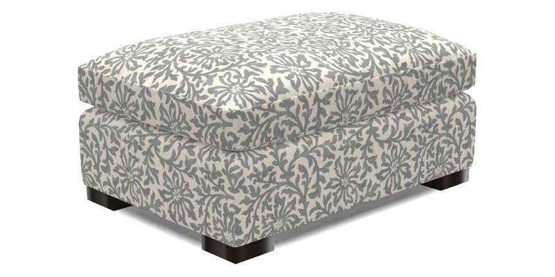 Wadenhoe Storage Footstool in Two Tone Plain Biscuit