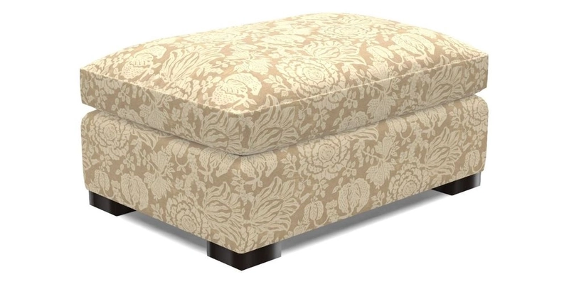 Wadenhoe Storage Footstool in Two Tone Plain Biscuit