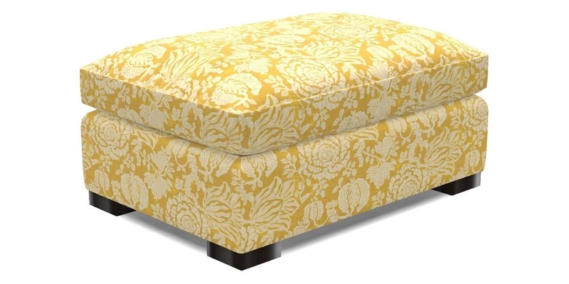 Wadenhoe Storage Footstool in Two Tone Plain Biscuit