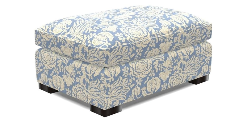 Wadenhoe Storage Footstool in Two Tone Plain Biscuit