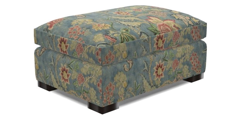 Wadenhoe Storage Footstool in Two Tone Plain Biscuit