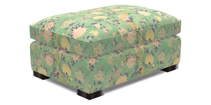 Wadenhoe Storage Footstool in Two Tone Plain Biscuit