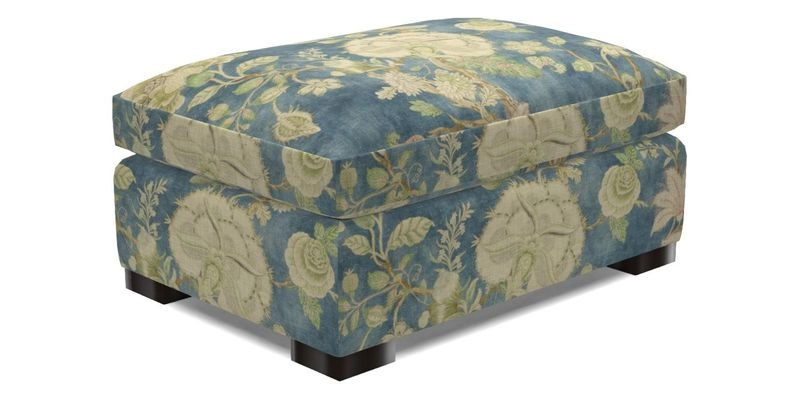 Wadenhoe Storage Footstool in Two Tone Plain Biscuit