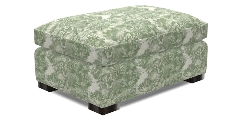 Wadenhoe Storage Footstool in Two Tone Plain Biscuit