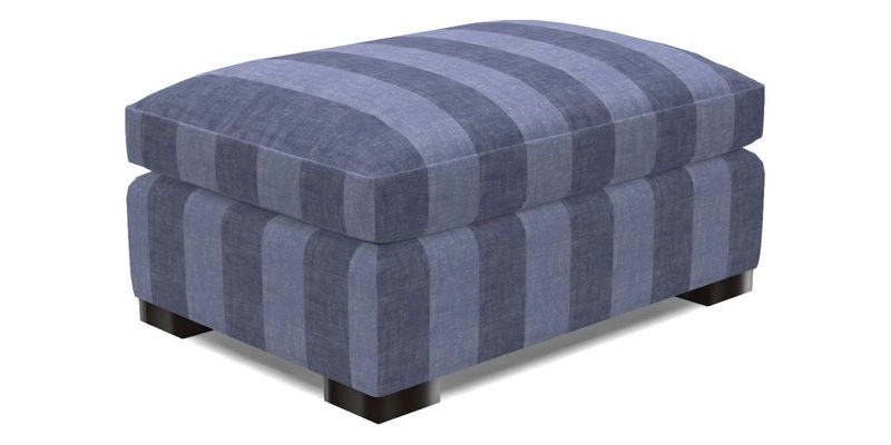 Wadenhoe Storage Footstool in Two Tone Plain Biscuit