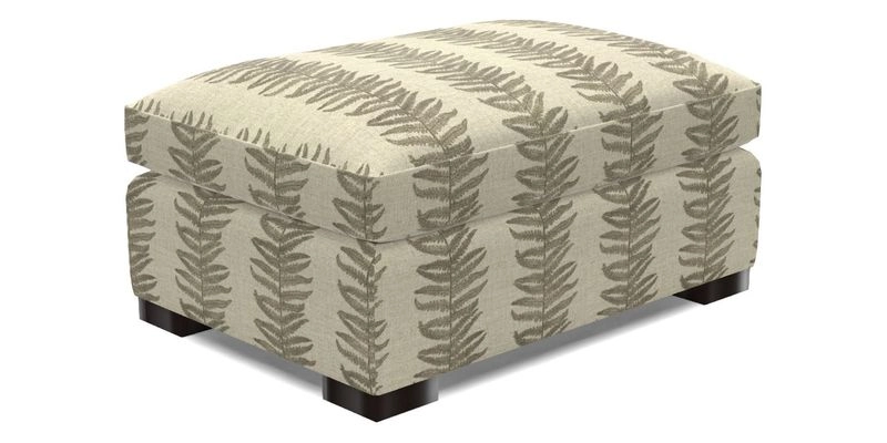 Wadenhoe Storage Footstool in Two Tone Plain Biscuit
