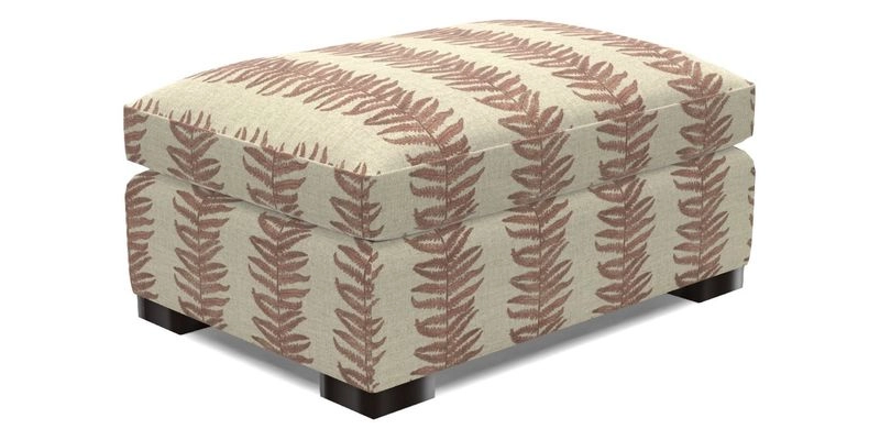Wadenhoe Storage Footstool in Two Tone Plain Biscuit