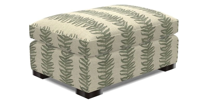 Wadenhoe Storage Footstool in Two Tone Plain Biscuit