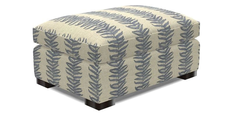 Wadenhoe Storage Footstool in Two Tone Plain Biscuit