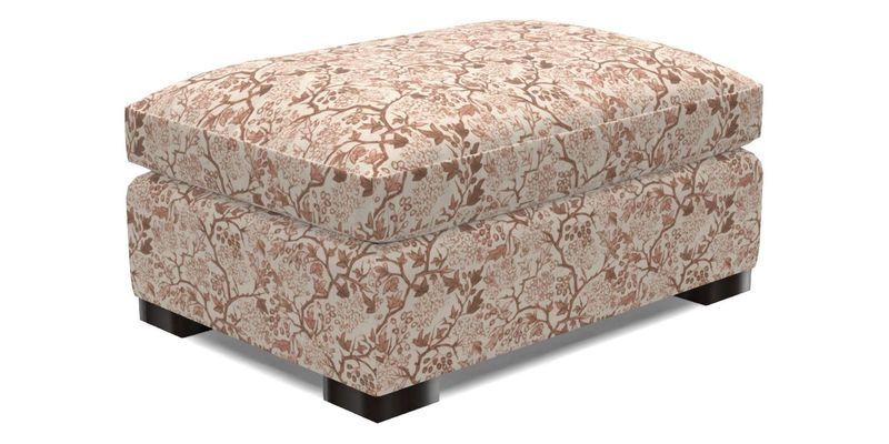Wadenhoe Storage Footstool in Two Tone Plain Biscuit