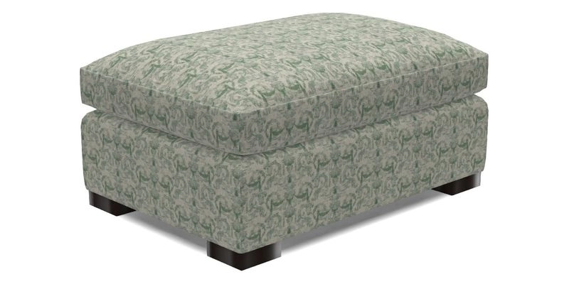 Wadenhoe Storage Footstool in Two Tone Plain Biscuit