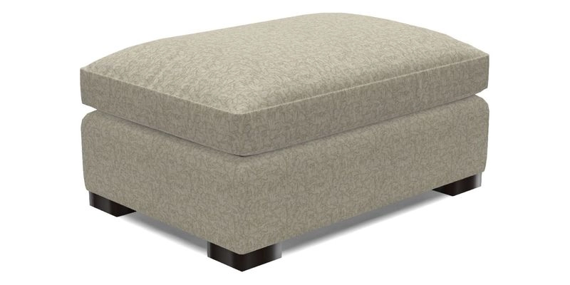 Wadenhoe Storage Footstool in Two Tone Plain Biscuit