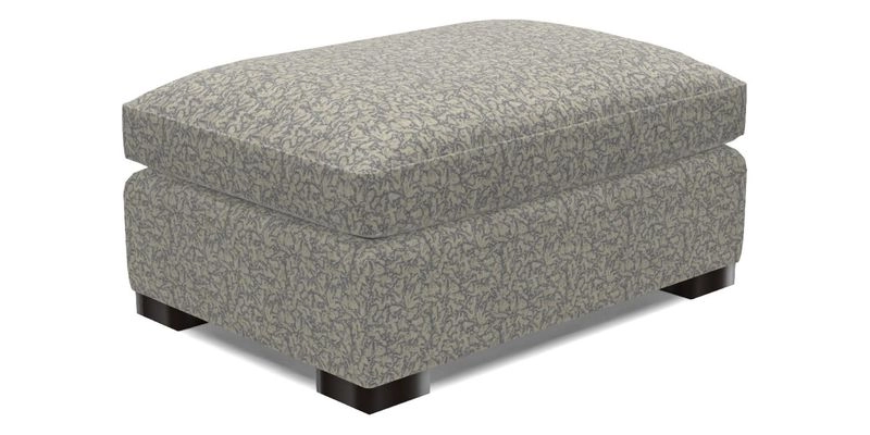 Wadenhoe Storage Footstool in Two Tone Plain Biscuit