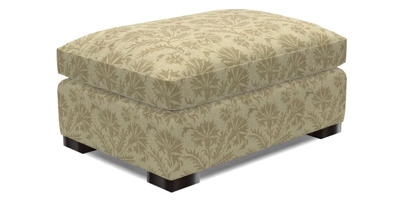 Wadenhoe Storage Footstool in Two Tone Plain Biscuit