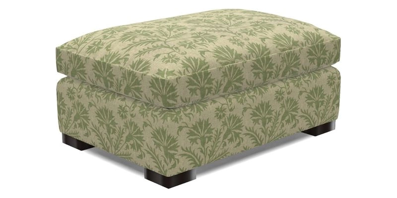 Wadenhoe Storage Footstool in Two Tone Plain Biscuit