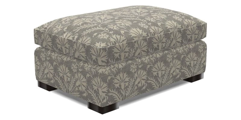 Wadenhoe Storage Footstool in Two Tone Plain Biscuit