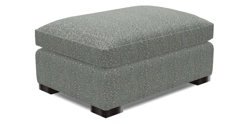 Wadenhoe Storage Footstool in Two Tone Plain Biscuit