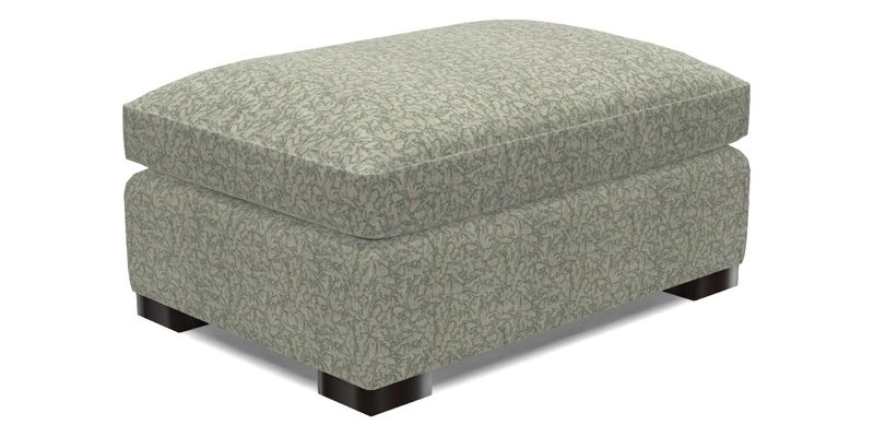 Wadenhoe Storage Footstool in Two Tone Plain Biscuit