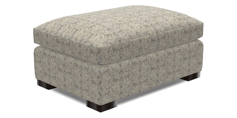 Wadenhoe Storage Footstool in Two Tone Plain Biscuit